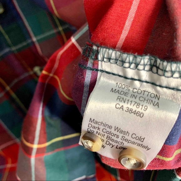 LIFETIME plaid checkered button down polo - Picture 5 of 6